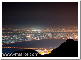 Al Ain city, UAE at night